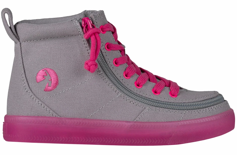 Budget ๐ BILLY Footwear Grey/Pink BILLY Classic Lace High Tops ๐ 2 Budget ๐ BILLY Footwear Grey/Pink BILLY Classic Lace High Tops ๐ - Image 2