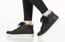 Best deal 👏 BILLY Footwear 👩 Women's Black BILLY 👟 Sneaker Lace Mid Tops 🔔 -BILLY Footwear sale BW22135 001 studio standing 1 940x614 a6ab9639 0ffb 461d a276 bda67faca0af