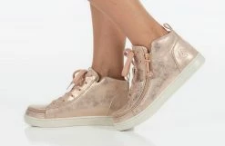 Flash Sale 🥰 BILLY Footwear 👩 Women's Rose Gold BILLY 👟 Sneaker Lace Mid Tops 🎉 -BILLY Footwear sale BW22135 680 studio standing 1 940x614 e7b8d43b 13ae 4fd2 afba 3c491f011b96